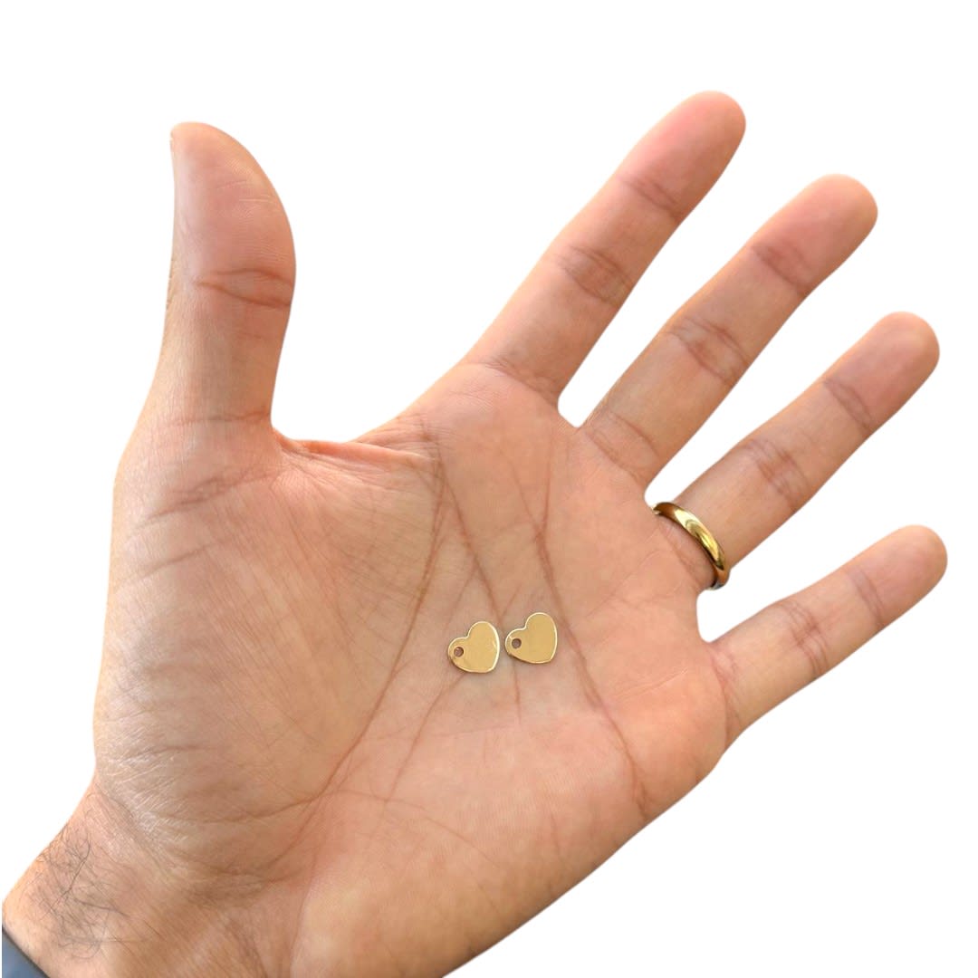 Dije colgante corazón 10 mm gold-filled / unidad2