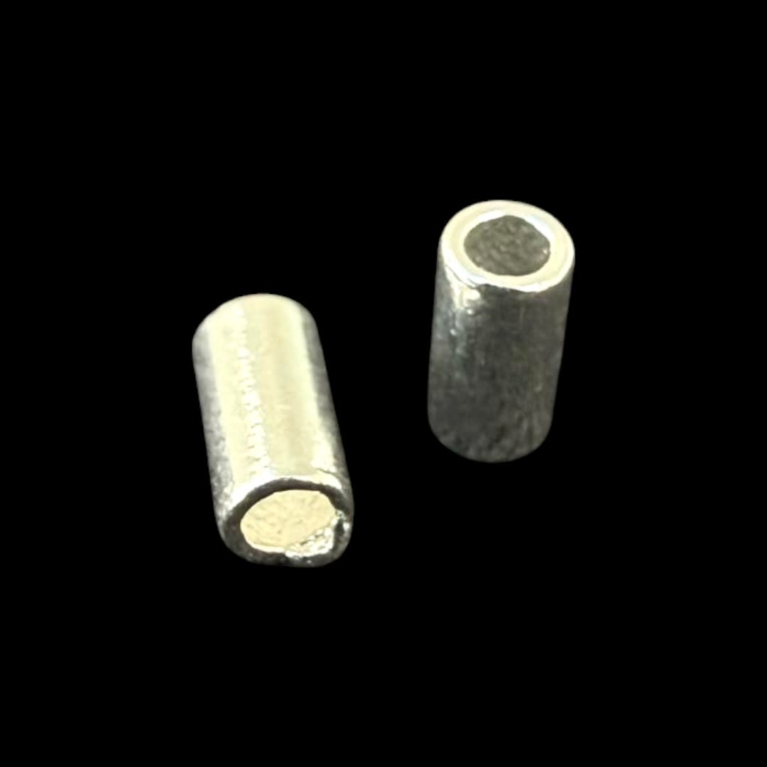 Separador tubular tubo 4 mm baño de plata / gramo1