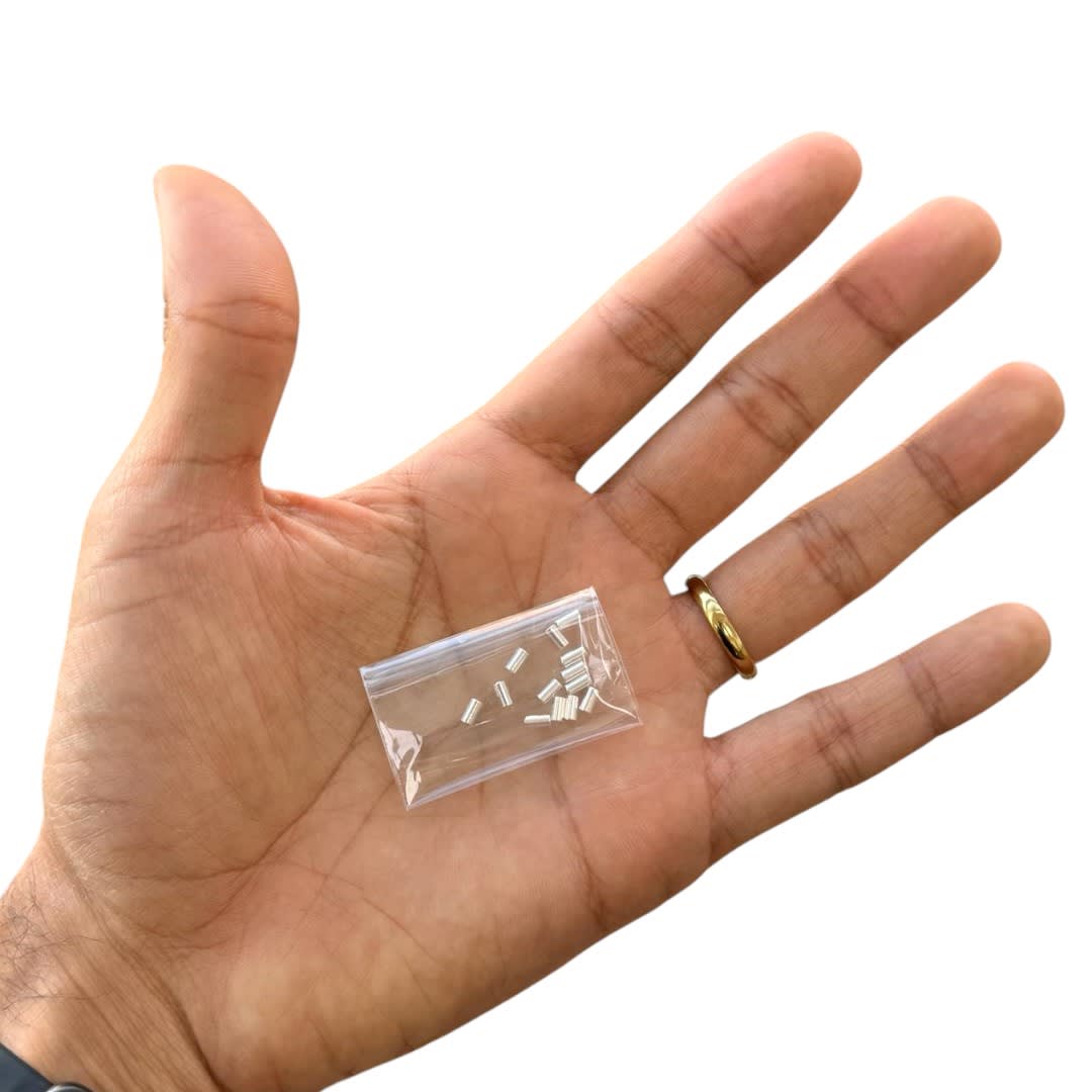 Separador tubular tubo 4 mm baño de plata / gramo2