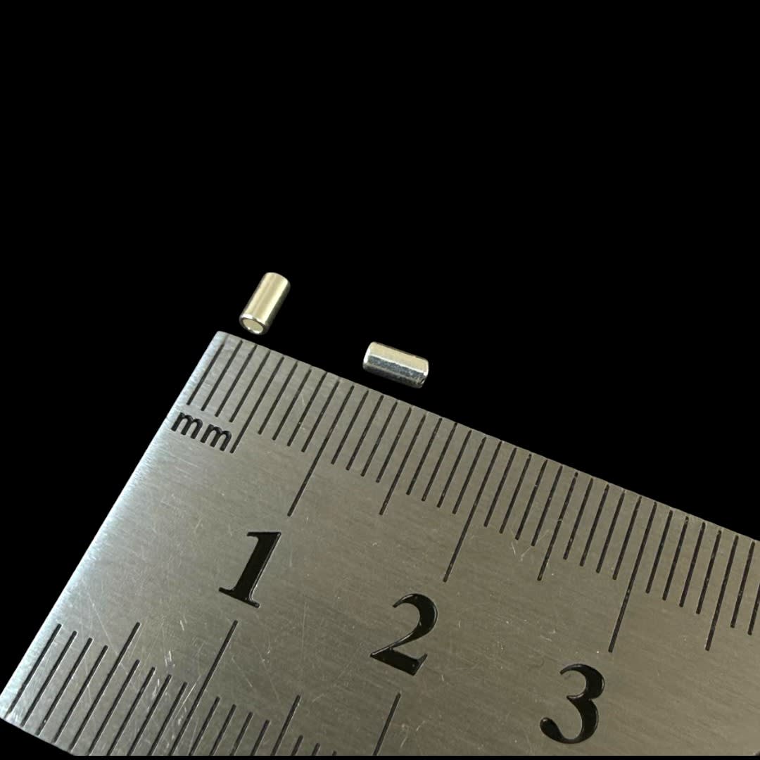 Separador tubular tubo 4 mm baño de plata / gramo3