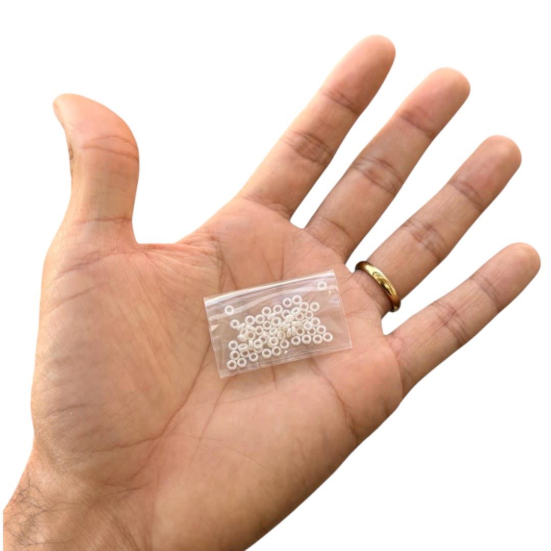 Cuentas mostacilla miyuki spacer 3x1.3 mm ivory ceylon / gramo2