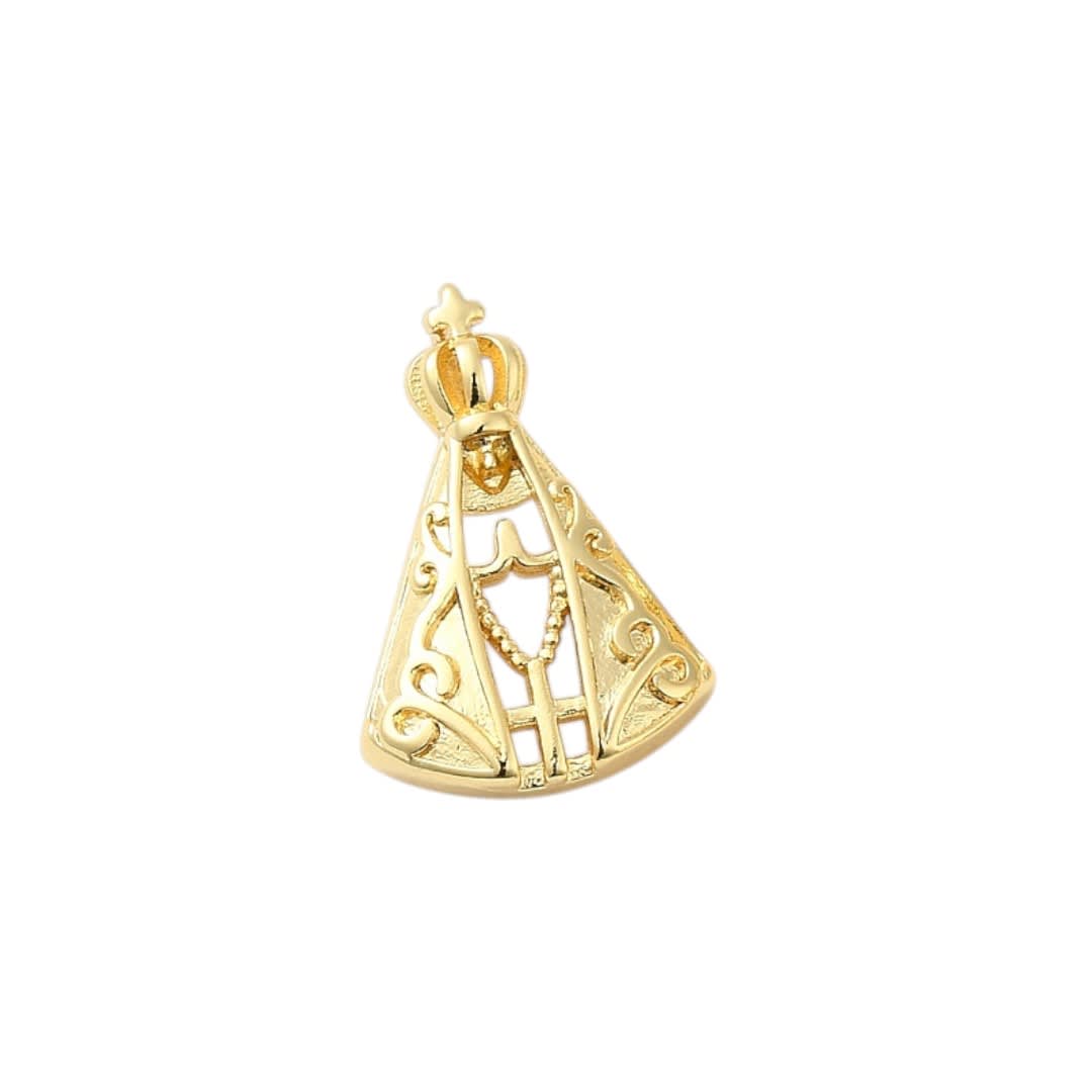 Dije colgante virgen del valle 20 mm baño oro / unidad7