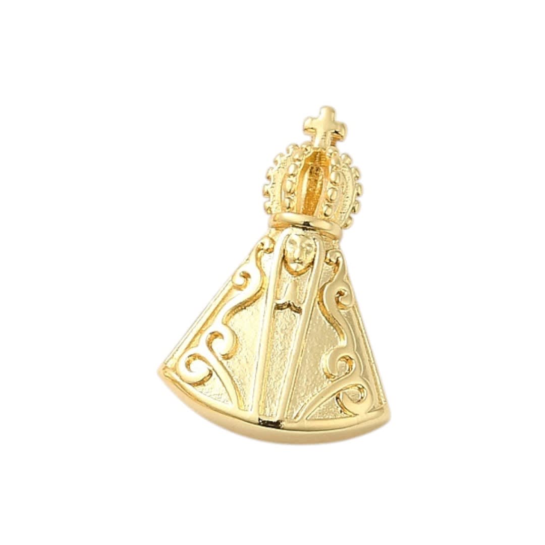 Dije colgante virgen del valle 20 mm baño oro / unidad5