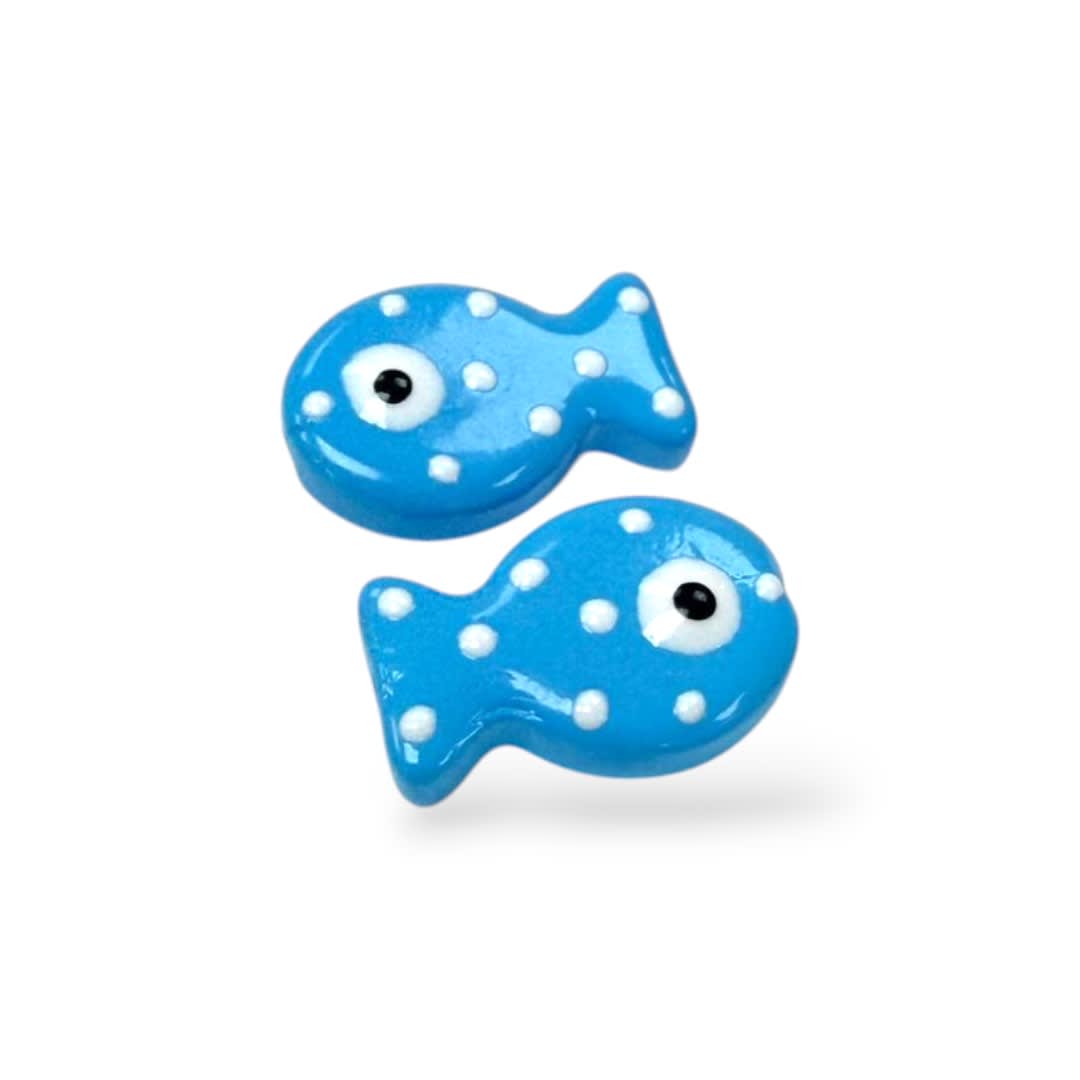 Dije pasador Pez pescado 19.5 mm murano / unidad15