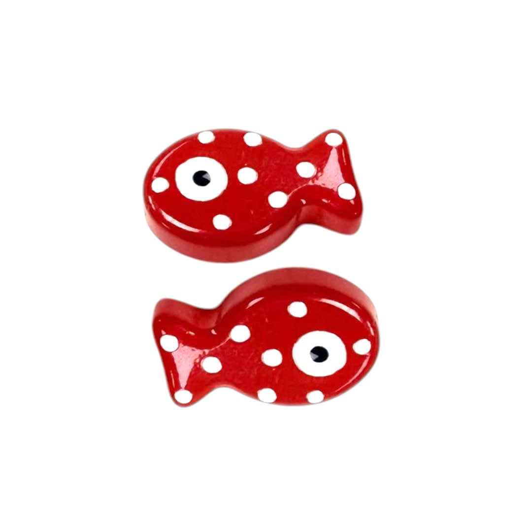Dije pasador Pez pescado 19.5 mm murano / unidad12