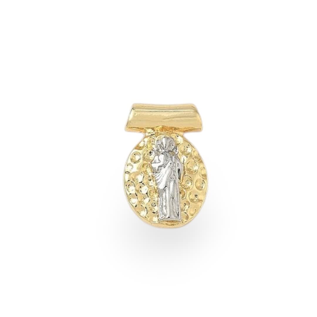 Dije pasador escapulario religioso 14x9.5 mm baño oro / unidad13