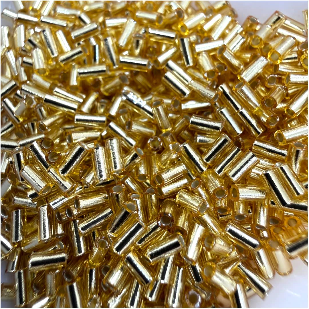 Canutillo cuentas de miyuki 3 mm dorado gold / gramo1