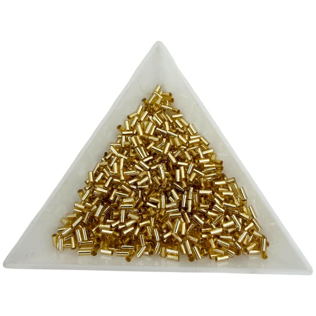 Canutillo cuentas de miyuki 3 mm dorado gold / gramo3