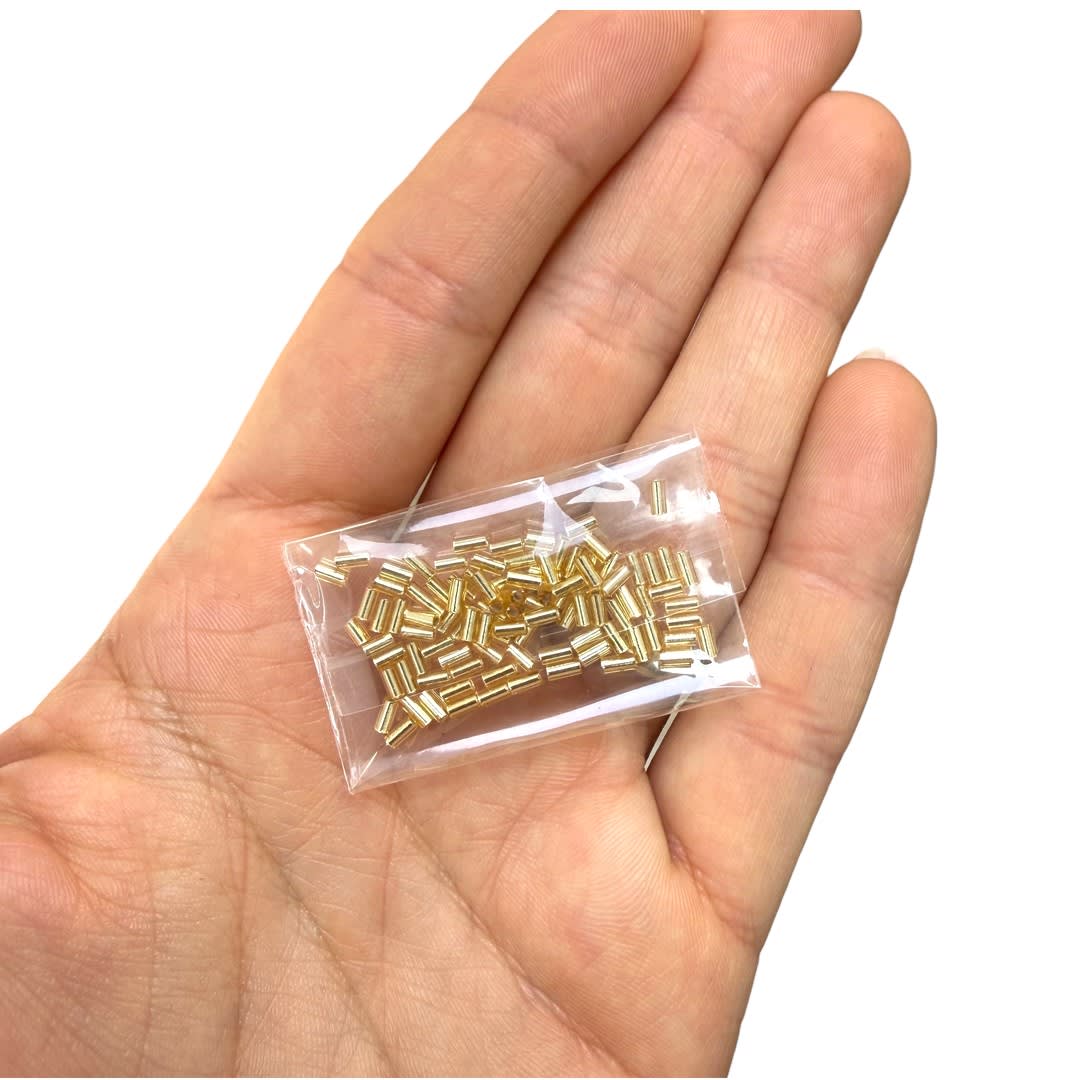 Canutillo cuentas de miyuki 3 mm dorado gold / gramo2