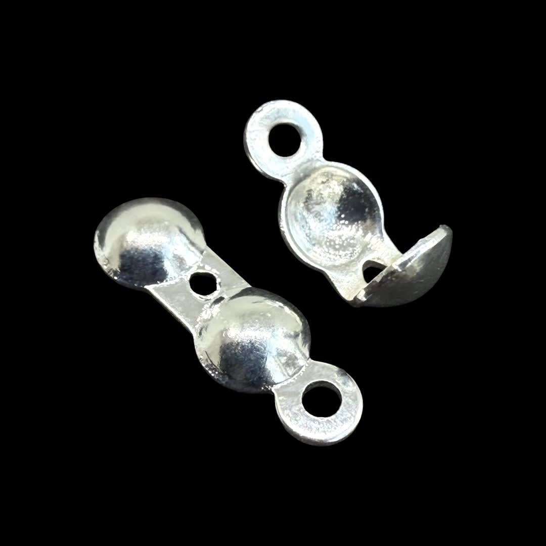 Tapa nudos 6 mm Baño de plata / gramo1