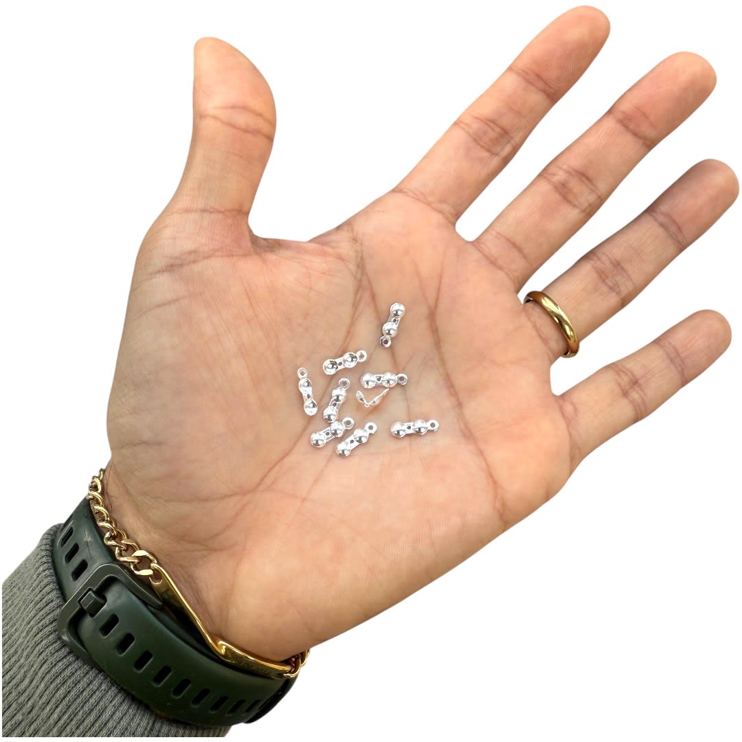 Tapa nudos 6 mm Baño de plata / gramo2