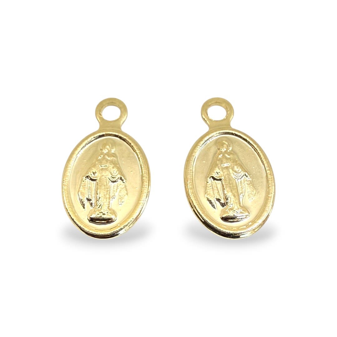 Mini dije Milagrosa San José 11x6 mm gold-filled / unidad2