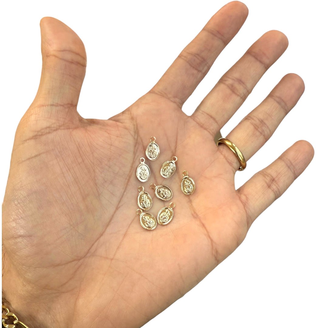 Mini dije Milagrosa San José 11x6 mm gold-filled / unidad5