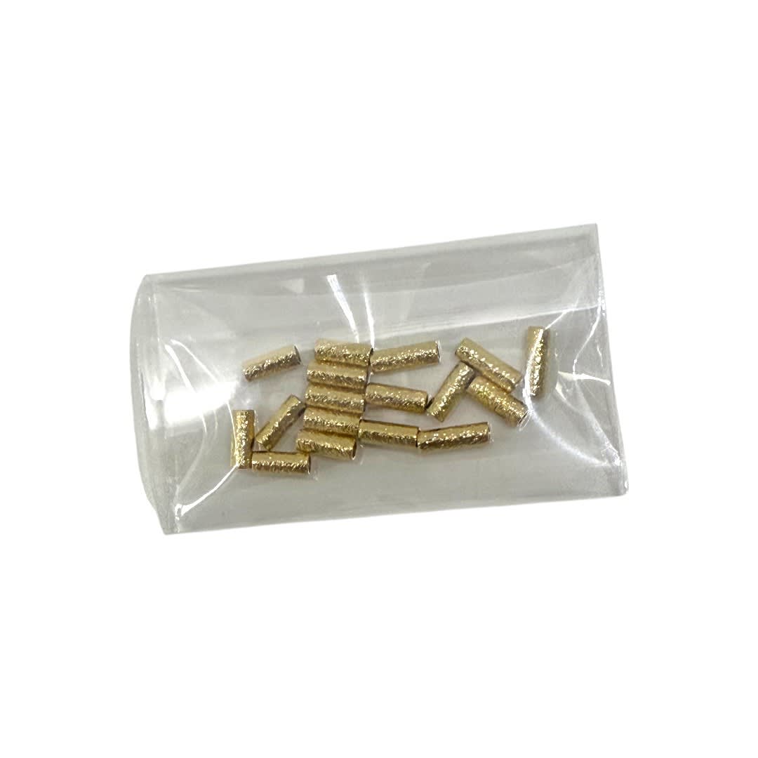 Separador tubular tubo diamantado 5 mm baño de oro 18k / gramo3