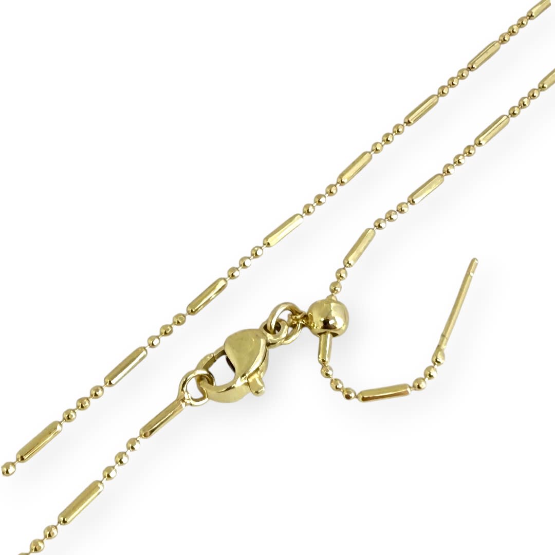 Cadena armada ajustable puntos palitos aguja baño de oro / unidad1