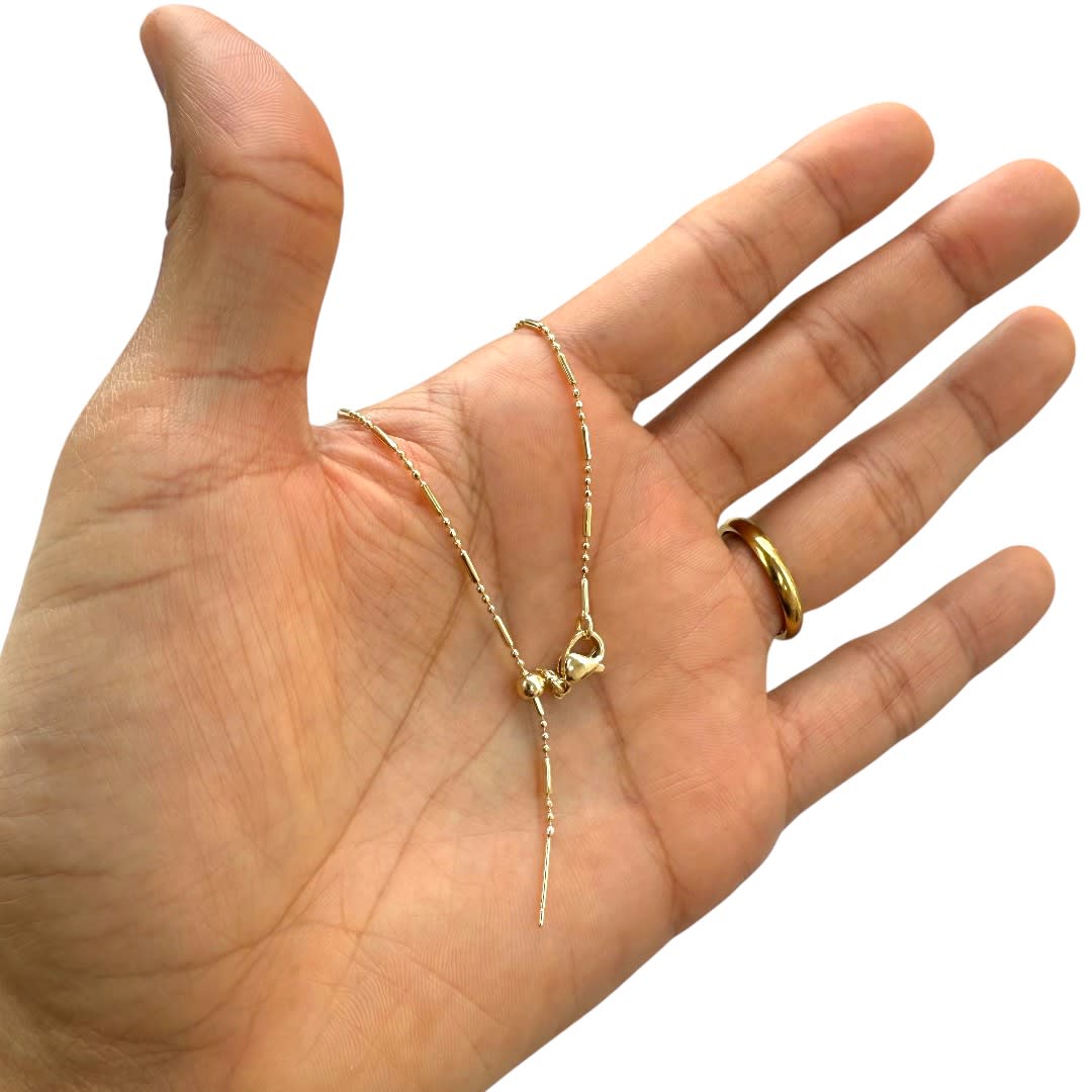 Cadena armada ajustable puntos palitos aguja baño de oro / unidad2