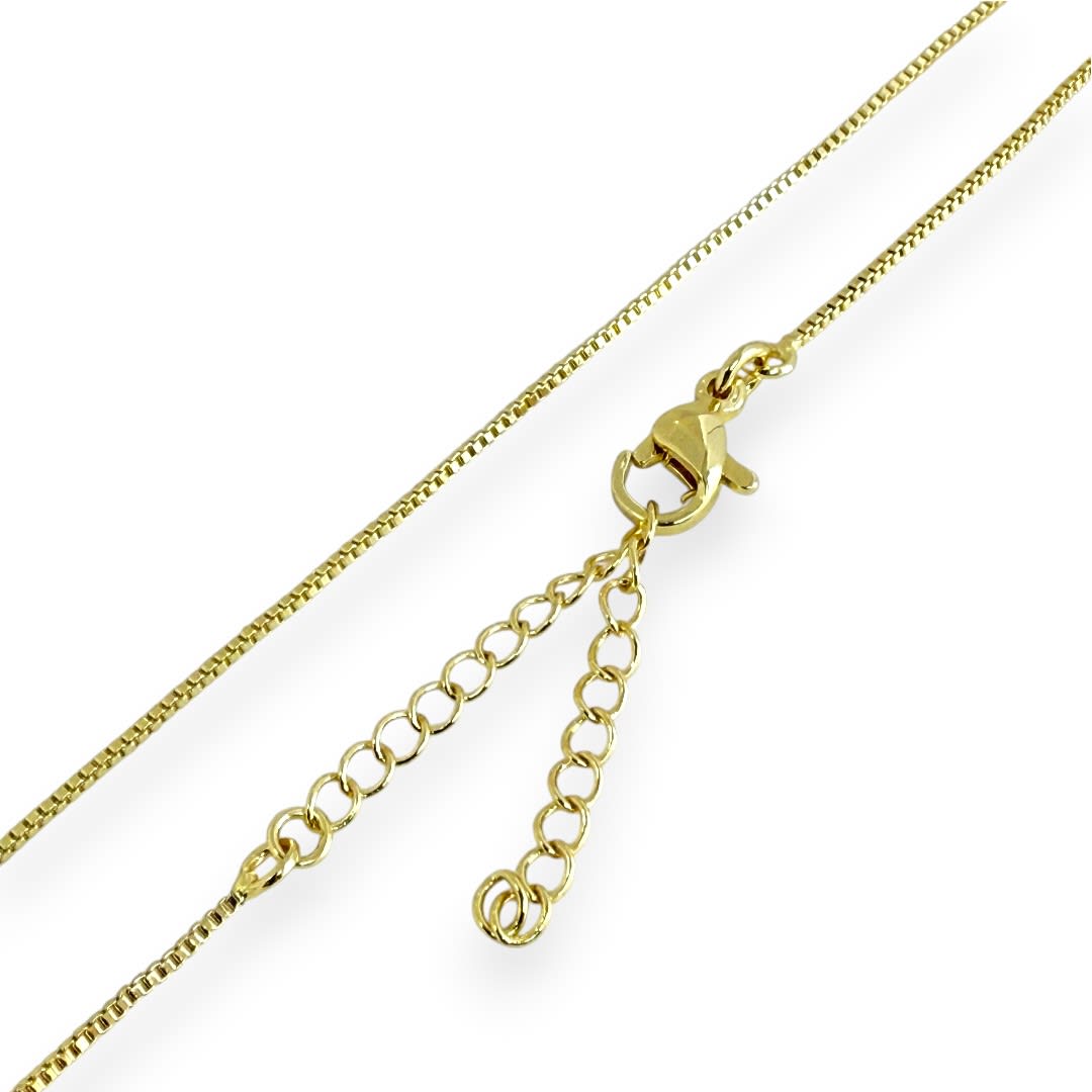 Cadena armada tejido veneciana 40 cm baño de oro / unidad3