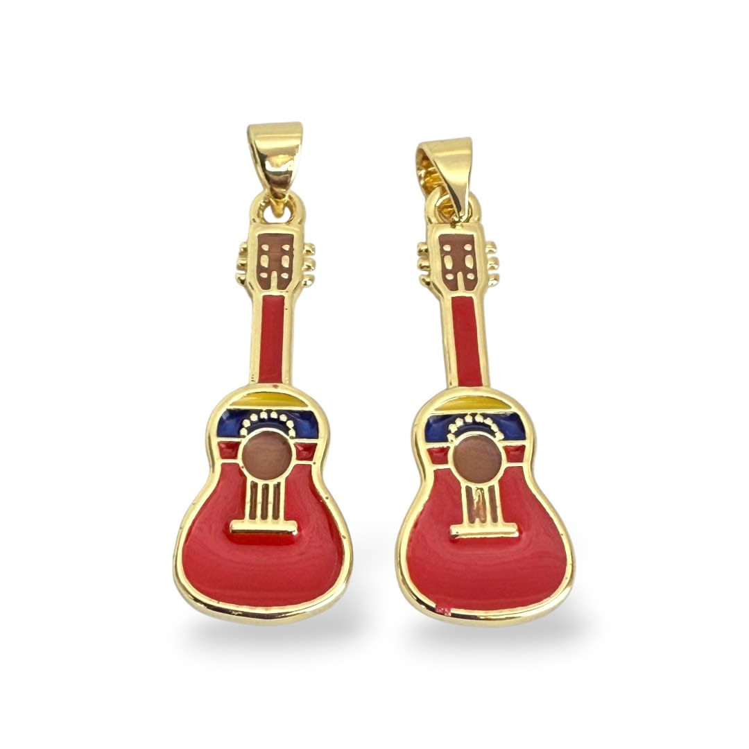 Dije colgante esmaltado cuatro venezuela rojo baño de oro / unidad1