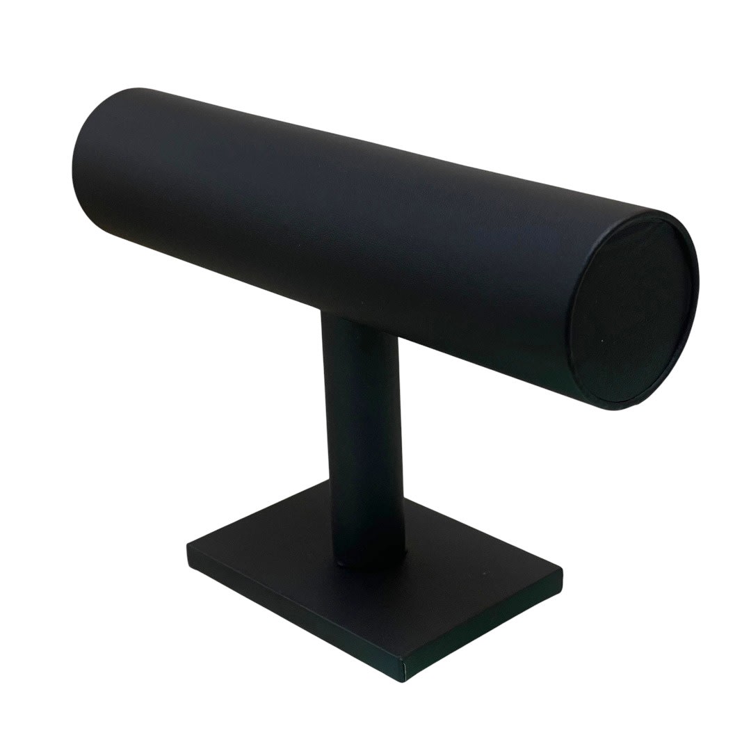 Exhibidor mostrario pulseras manilla reloj ecocuero negro / unidad1