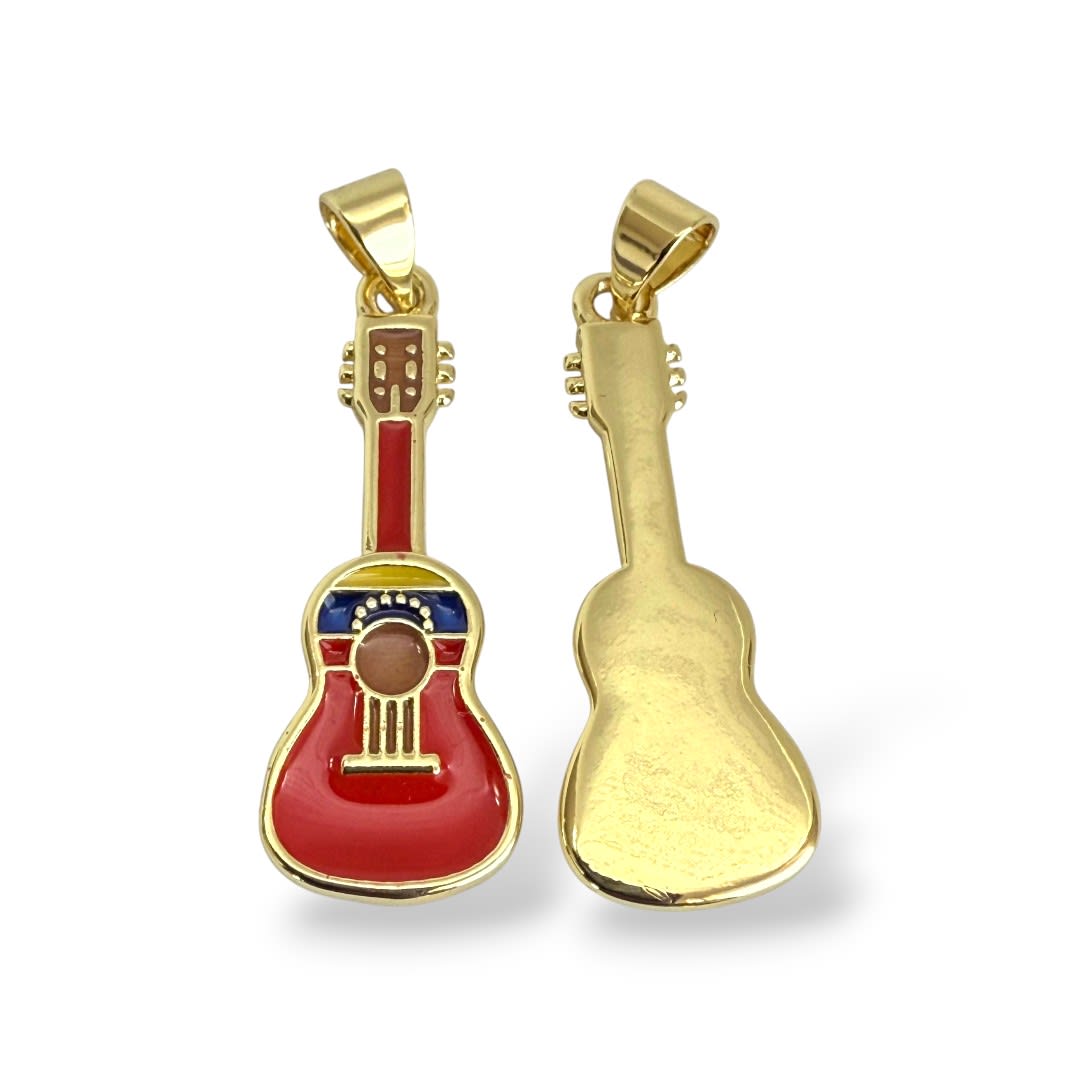 Dije colgante esmaltado cuatro venezuela rojo baño de oro / unidad2