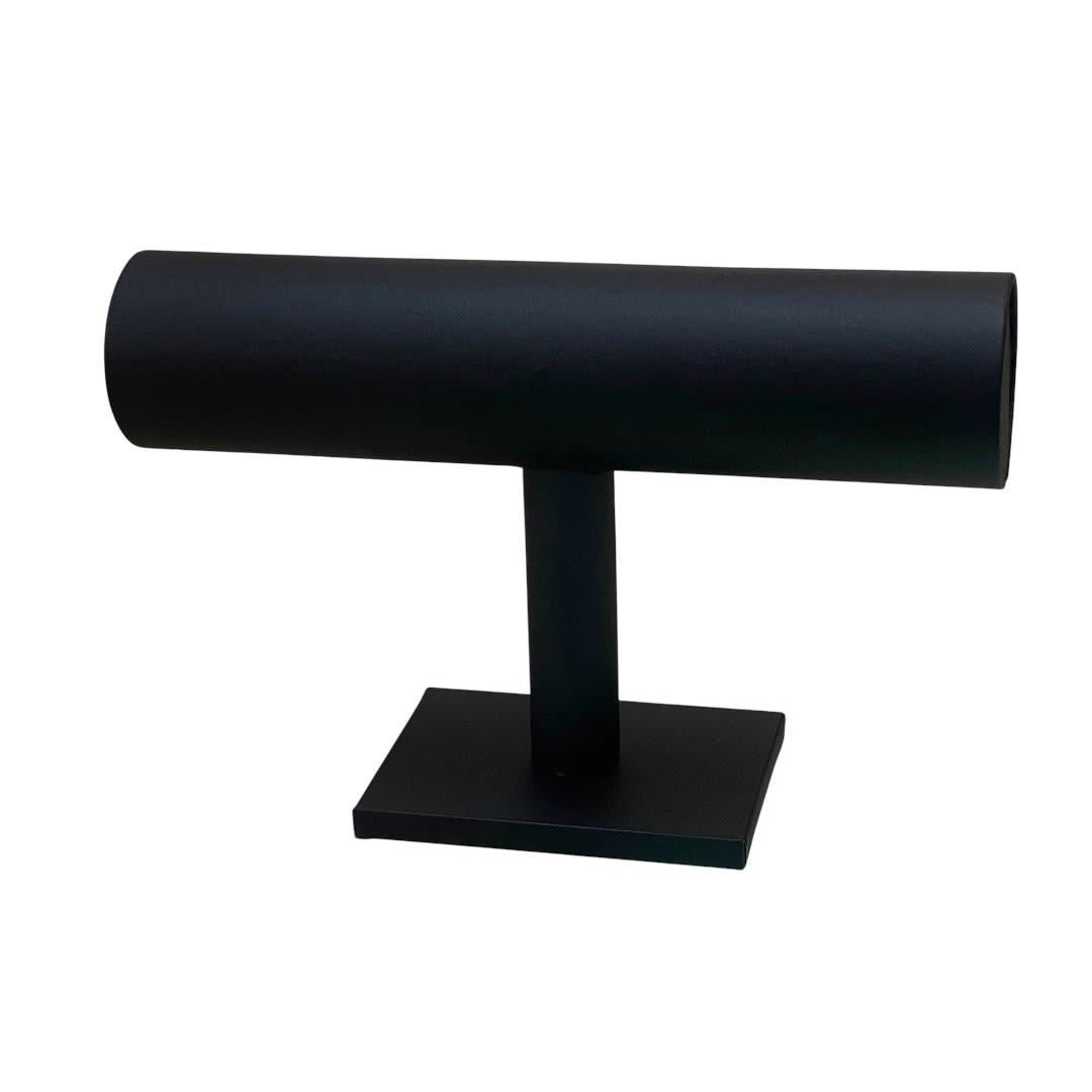 Exhibidor mostrario pulseras manilla reloj ecocuero negro / unidad4