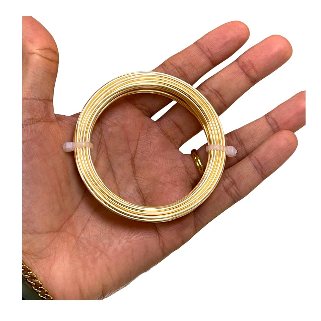 Alambre calibre 14 dorado americraft supply gold / Rollo2