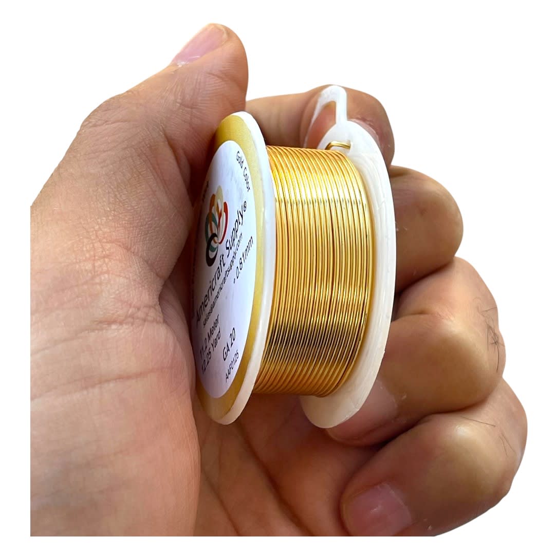 Alambre calibre 20 dorado americraft supply gold / Rollo2