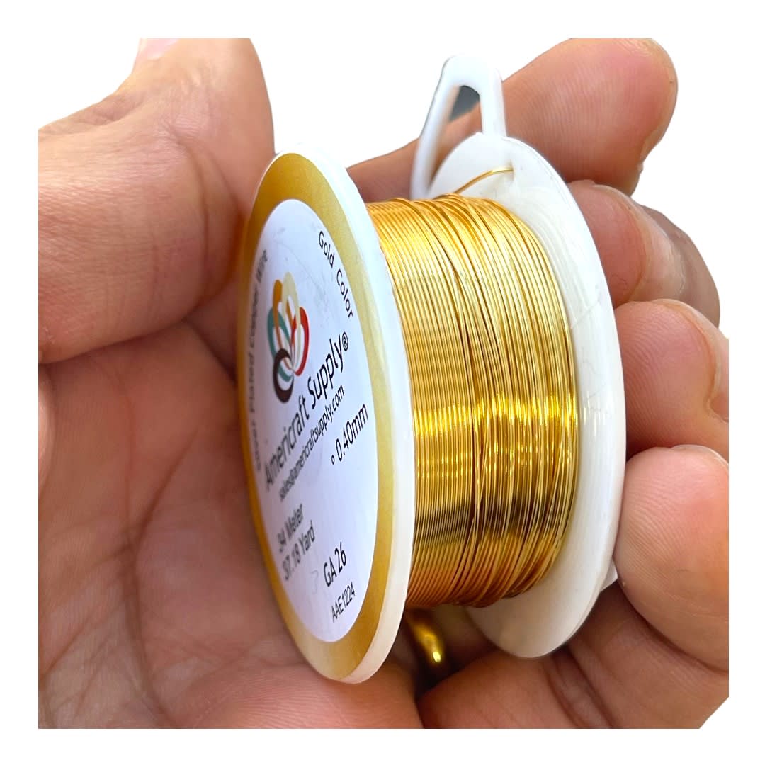 Alambre calibre 26 dorado americraft supply gold / Rollo2