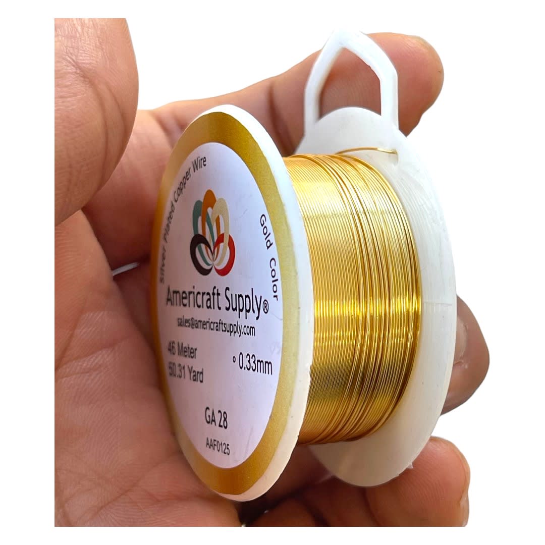 Alambre calibre 28 dorado americraft supply gold / Rollo2