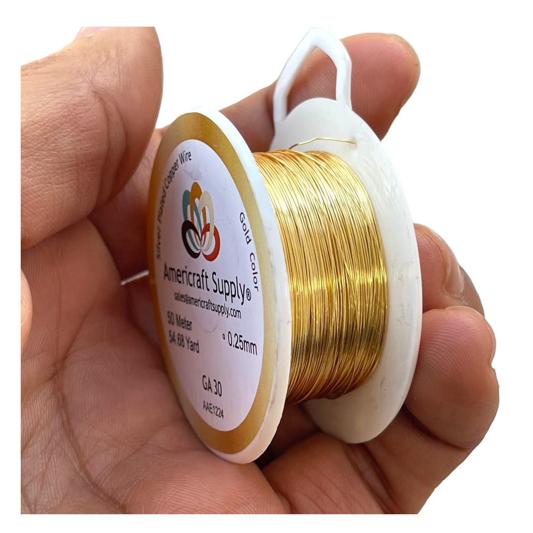 Alambre calibre 30 dorado americraft supply gold / Rollo2