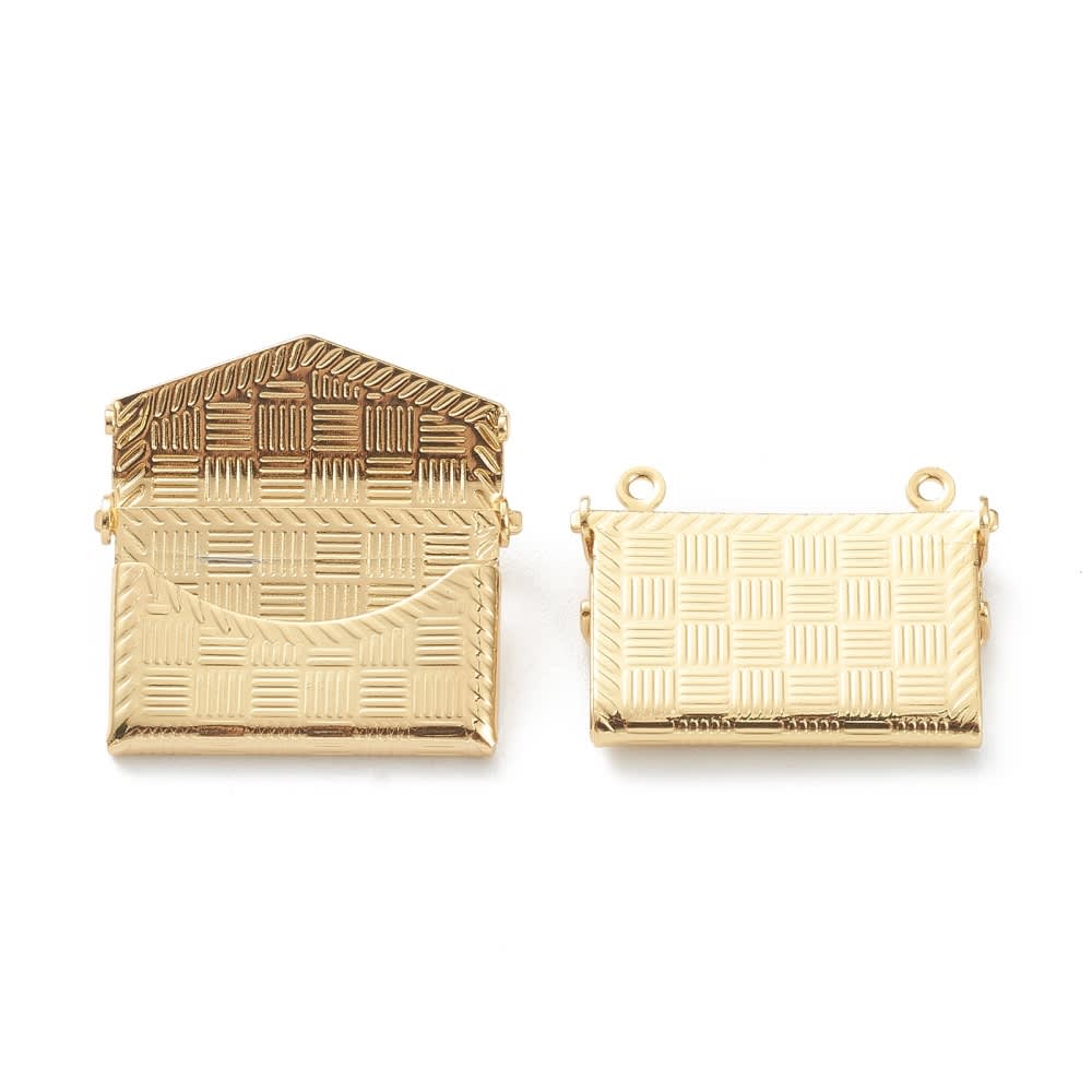 Relicario foto portafoto locket bolso mano Baño de Oro / unidad2
