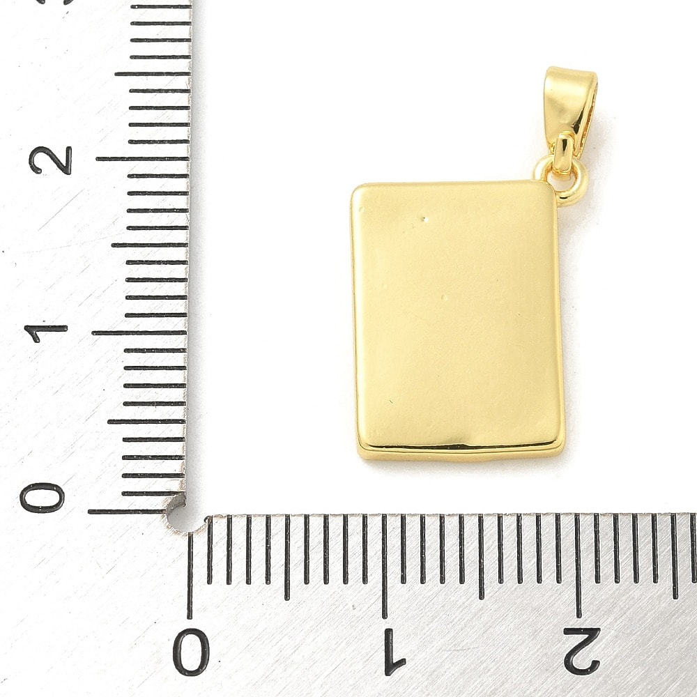 Dije colgante naipes 17 mm cartas barajas baño de oro / unidad6