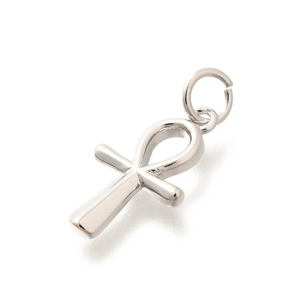 Dije colgante cruz egipcia 17 mm latón / unidad4