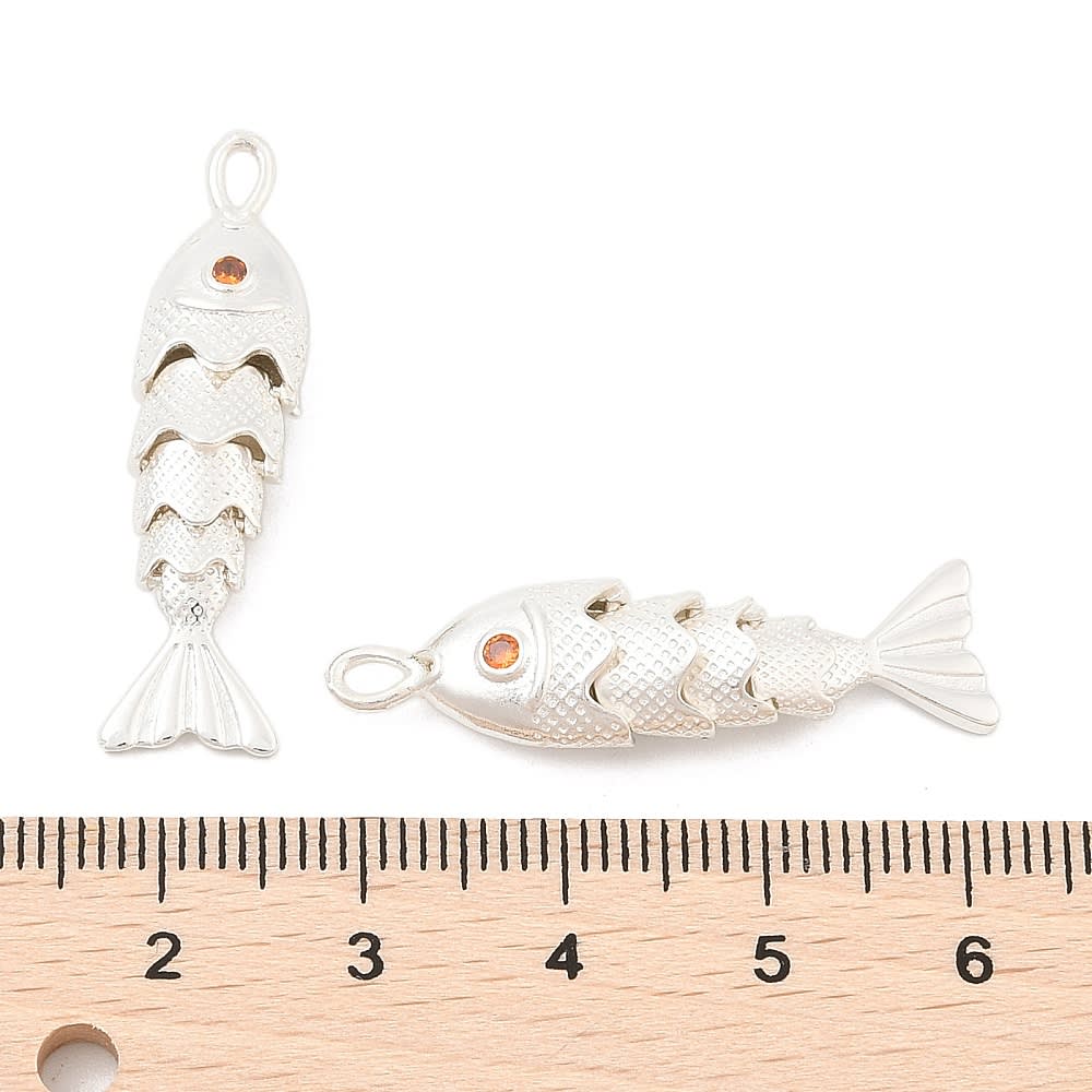 Maxi dije colgante pez 33 mm verano baño de plata / unidad3