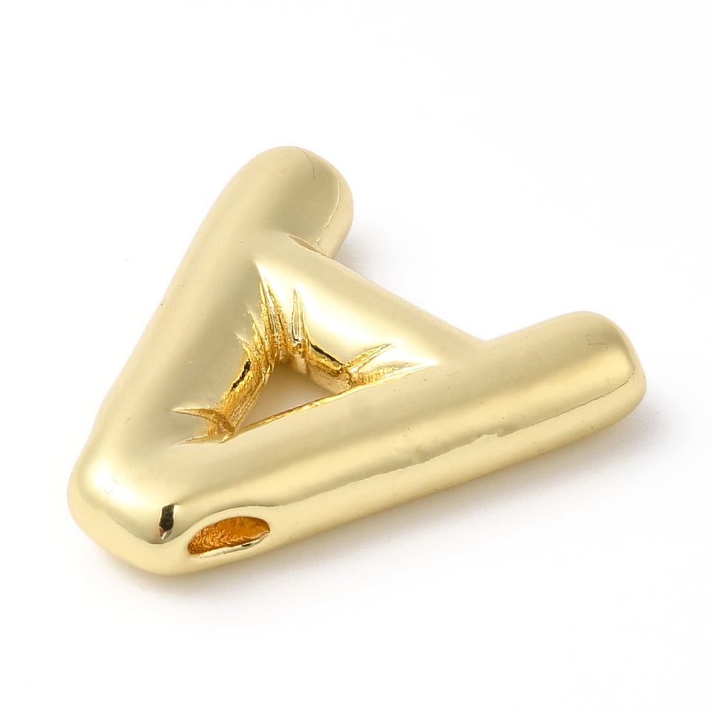 Collar ajustable con Maxi letra Inicial 23 mm baño de oro / unidad3