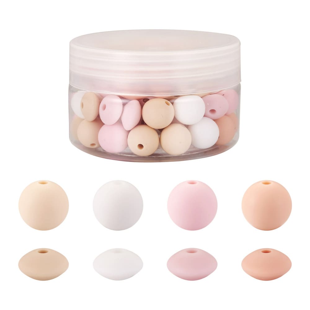 Pasador silicona redondo bebé portachupete / pack5