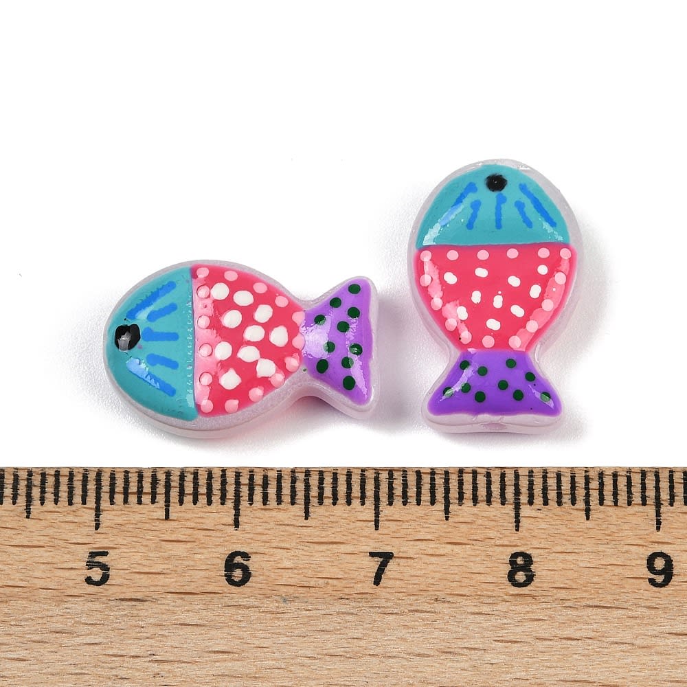 Dije pasador pez pescado 20 mm murano / unidad2