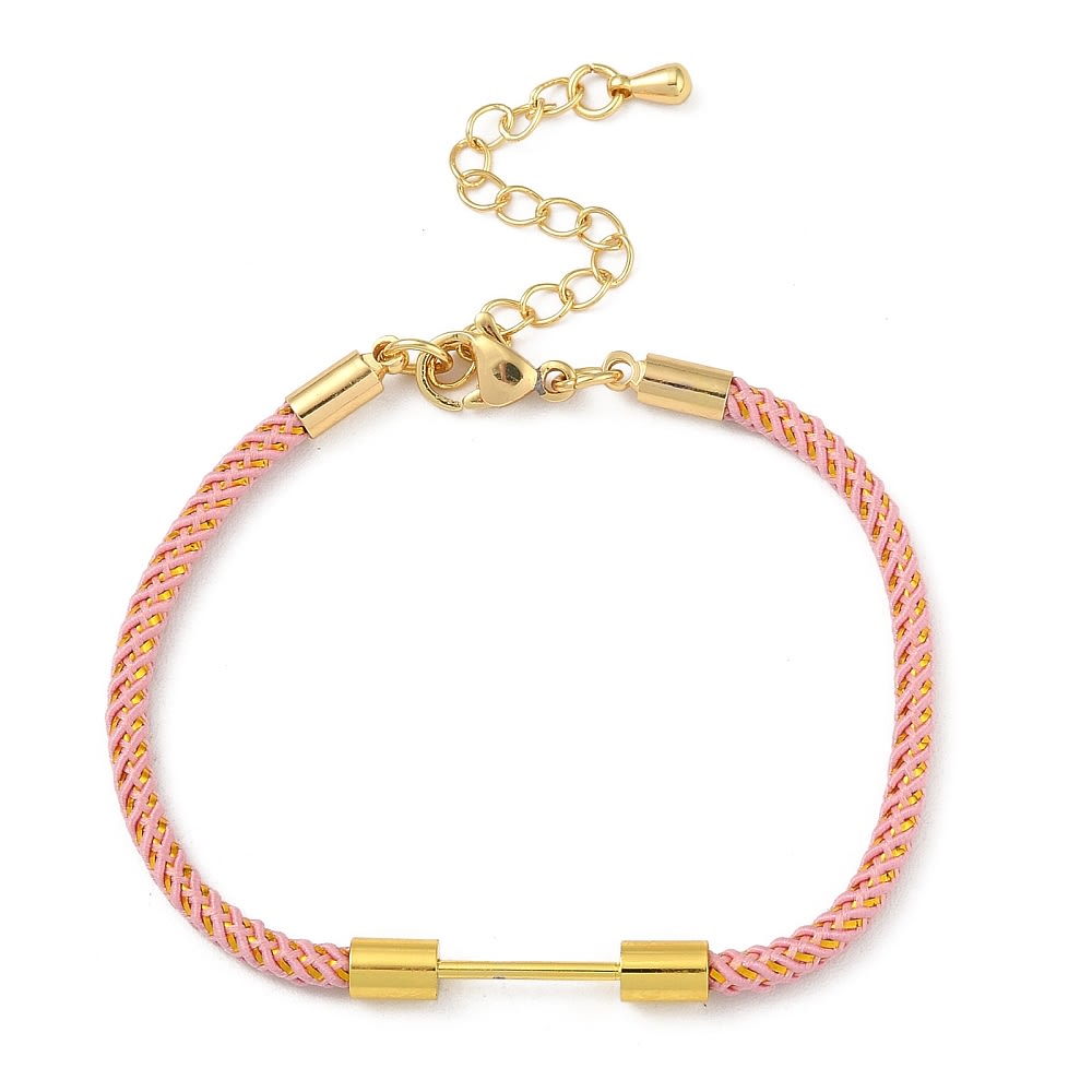 Base de pulsera cordón nailon trenzado con barra ajustable / unidad1