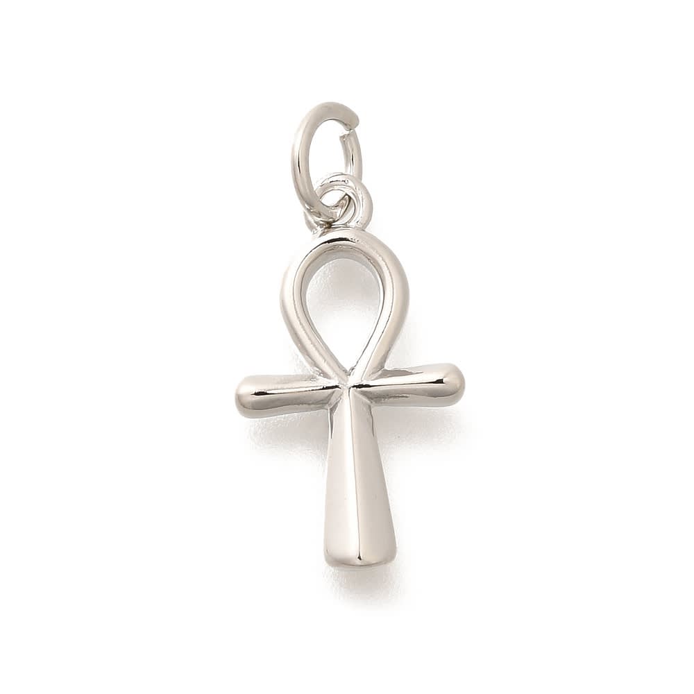 Dije colgante cruz egipcia 17 mm latón / unidad2