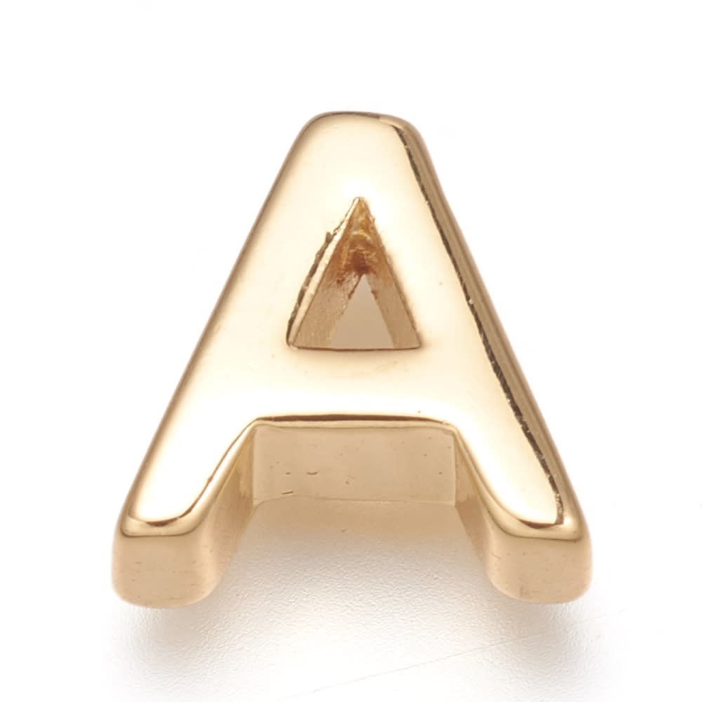 Letras pasadoras abecedario 8.5 mm baño de oro / unidad3
