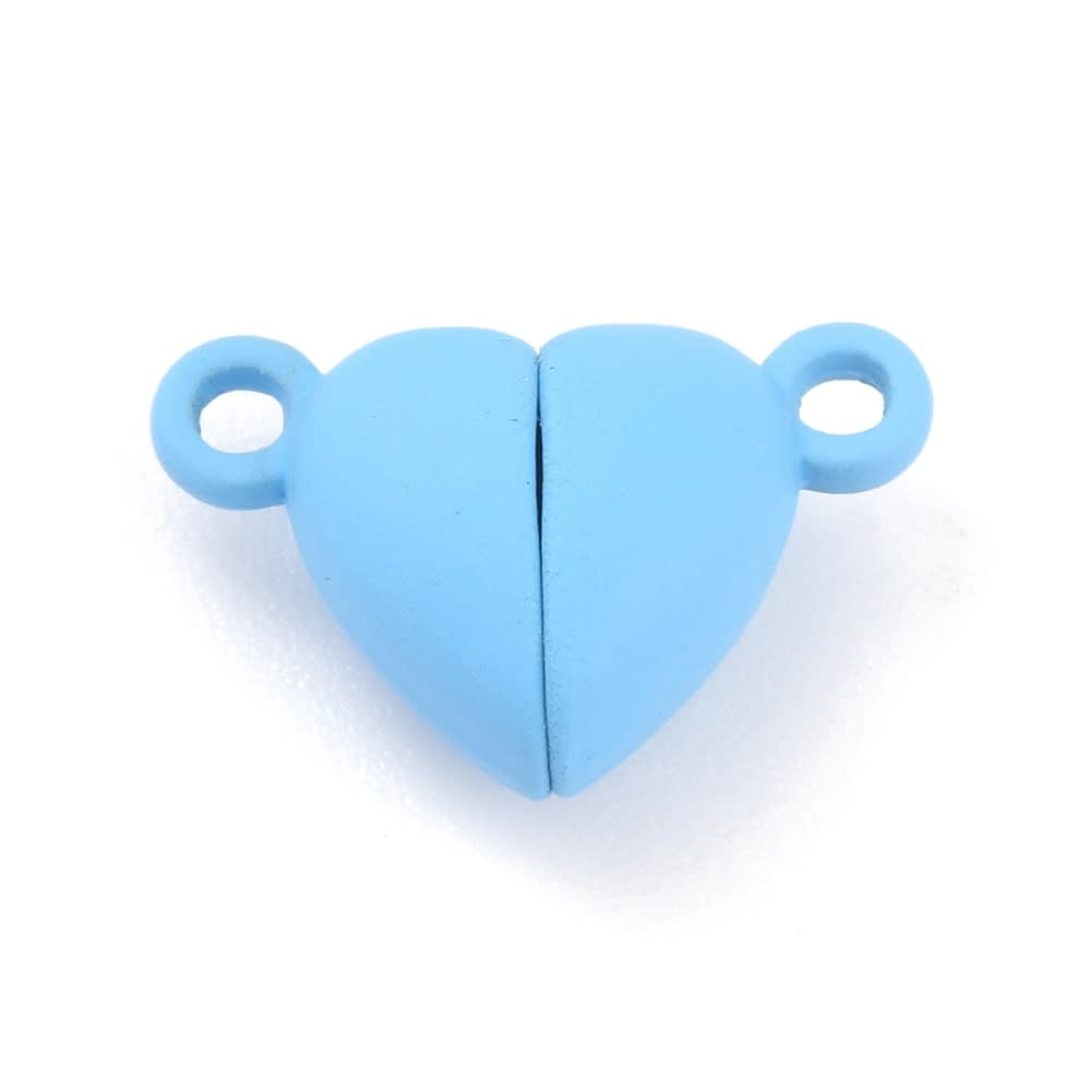 Broche corazón esmaltado magnético / set5