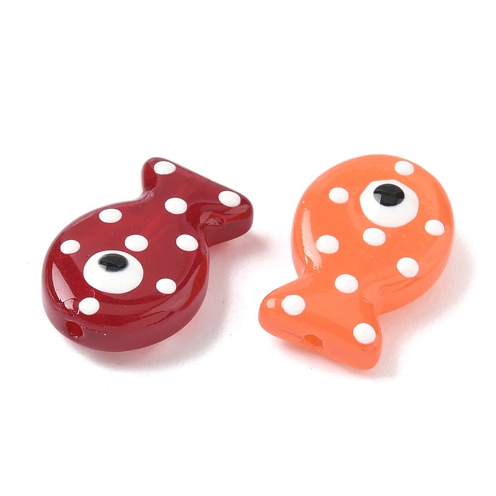 Dije pasador Pez pescado 19.5 mm murano / unidad2