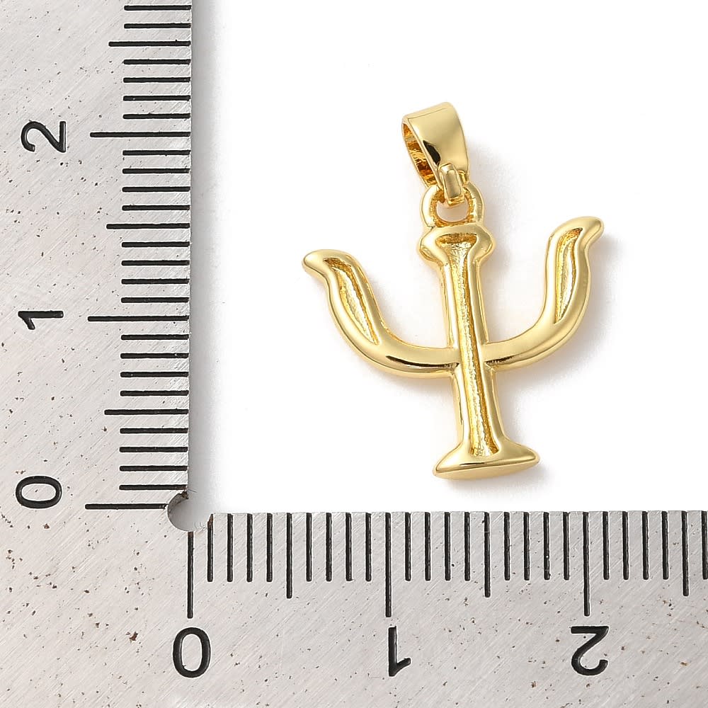Dije colgante símbolo psicología psicólogo 16 mm baño de oro / unidad3