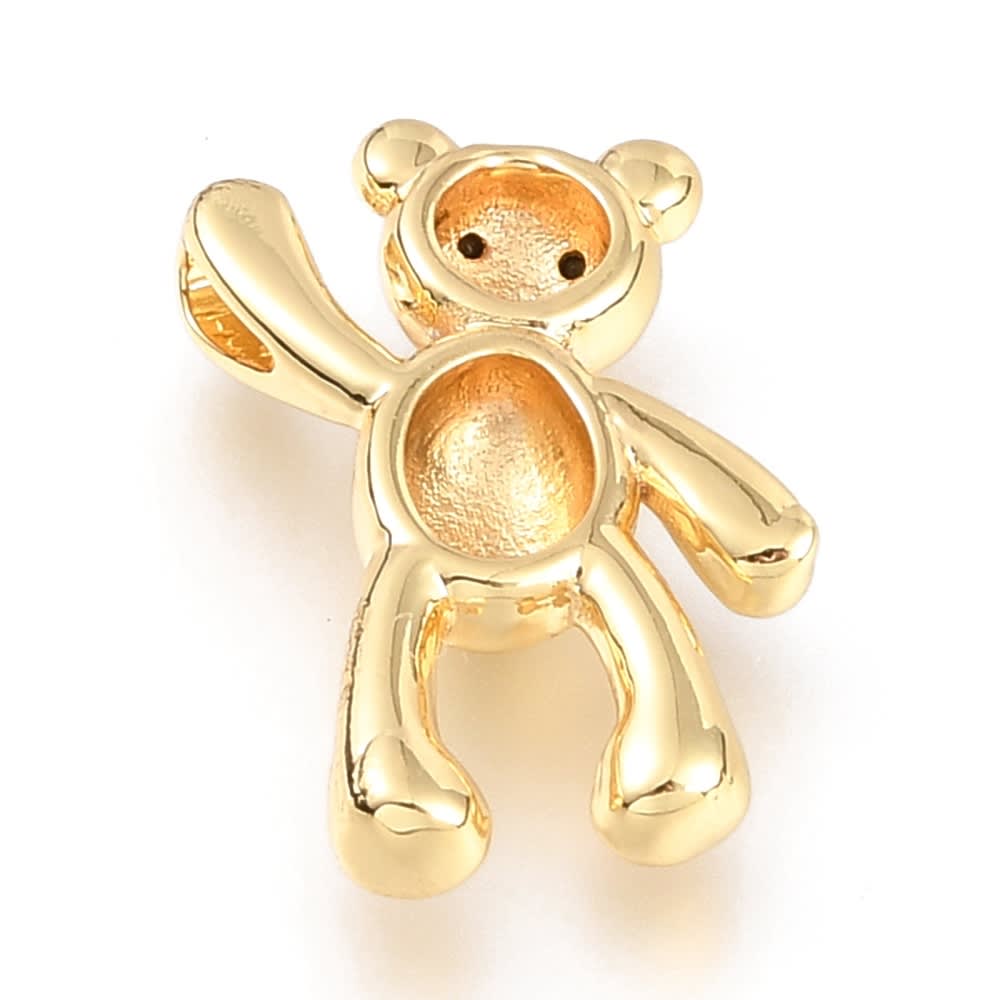 Dije pasador oso osito bear baño de oro / unidad2