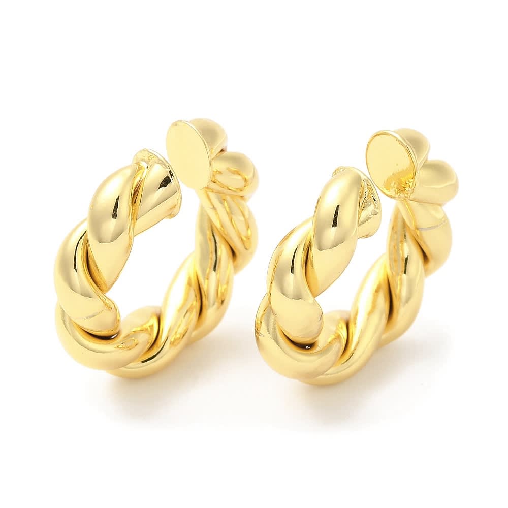 Ear cuff solitarios elegante grueso torneado 25 mm chunky / unidad4