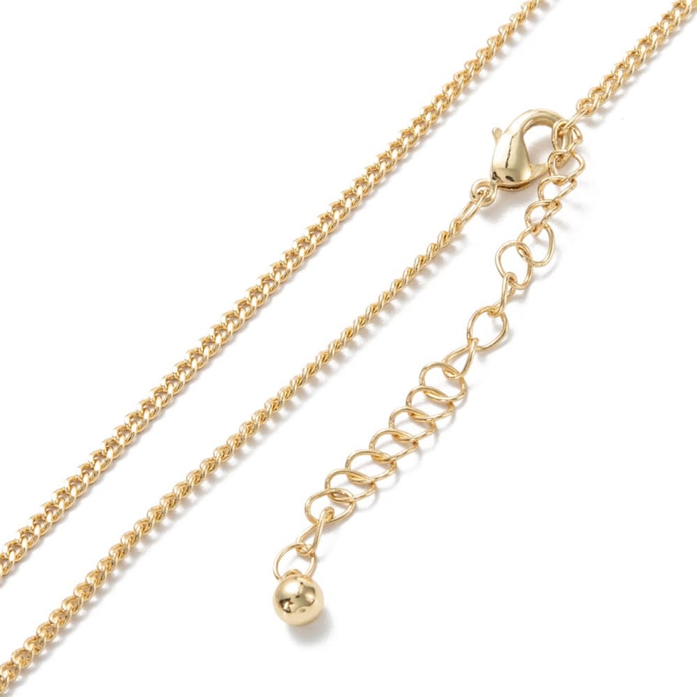 Cadena armada tejido grumet 2 mm baño oro platino / unidad1