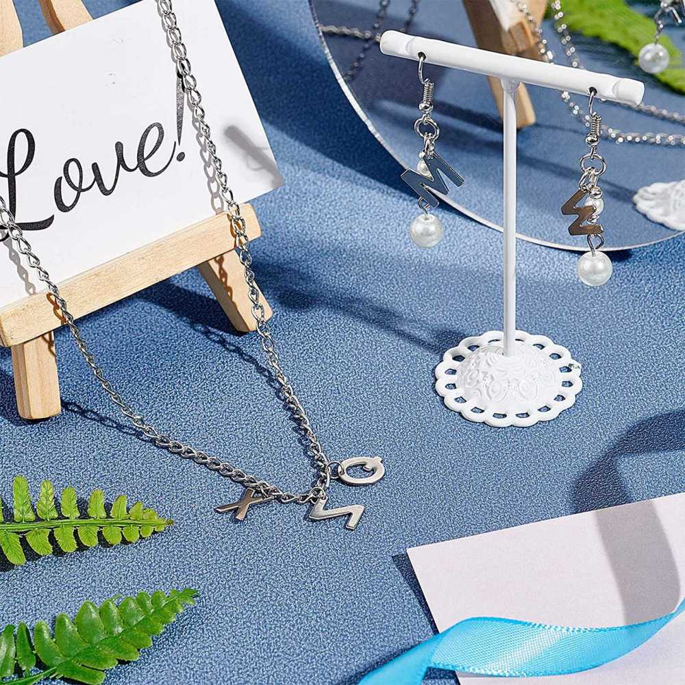 Letras colgantes abecedario 11 mm acero plateado / unidad5