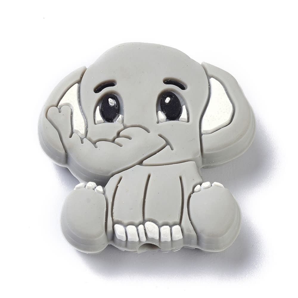 Mordedor pasador silicona elefante bebé portachupete / unidad7