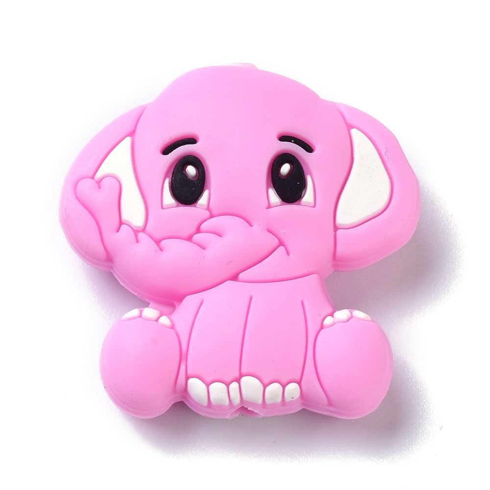 Mordedor pasador silicona elefante bebé portachupete / unidad4