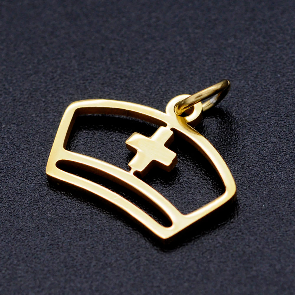 Dije colgante enfermera salud 16 mm acero / unidad1